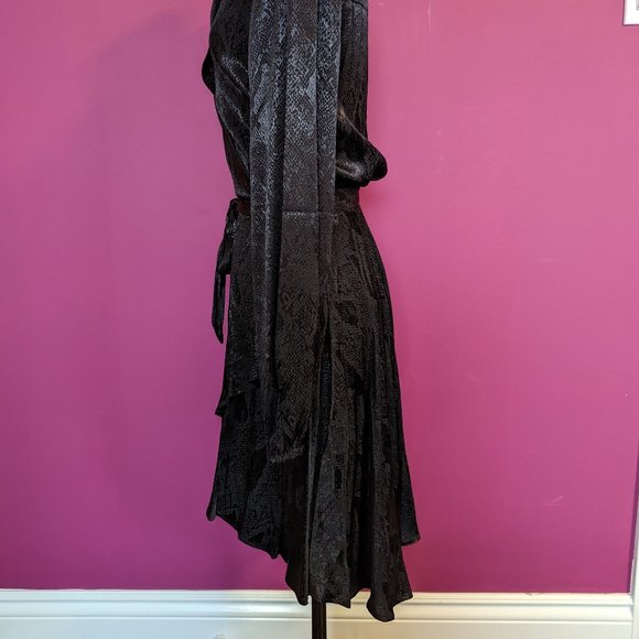 Guess Eco Doha Wrap Dress XS Jet Black - Picture 9 of 14